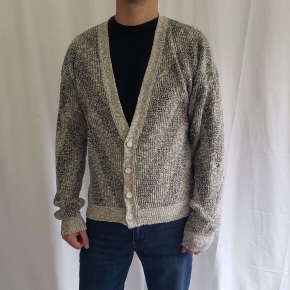 80s/90s‎ Black and White Cardigan - Picture 1 of 4